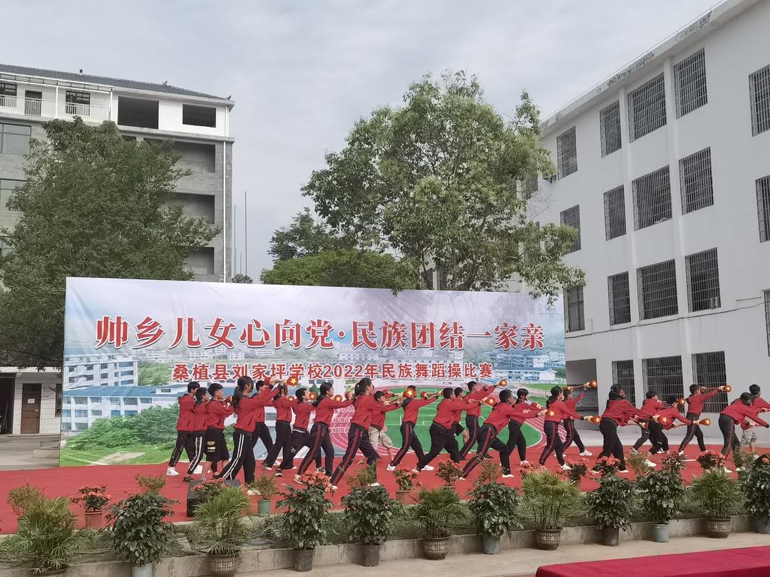 民族团结丨刘家坪学校开展“帅乡儿女心向党，民族团结一家亲”民族舞蹈操比赛